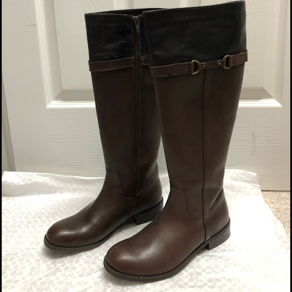 Brown / Black Clark’s Leather Boots sz 6.5